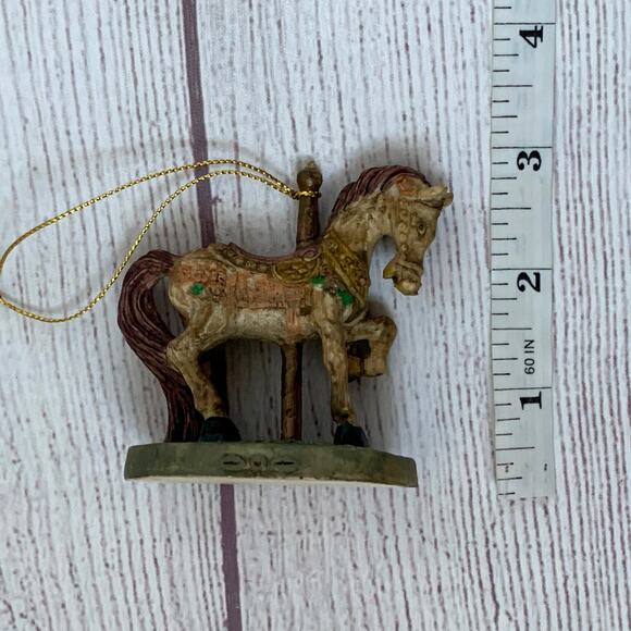 Carousel Horse Figurine Christmas Tree Ornament or Tabletop Decor 2 3/4" Tall - Picture 13 of 14